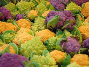 Colorful cauliflower varieties